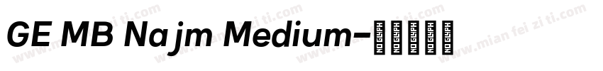 GE MB Najm Medium字体转换